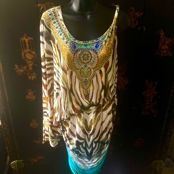 Camilla 🦓 Savannah Drape Dress - Picture 1 of 4